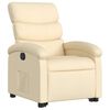 vidaXL Sill&oacute;n reclinable elevable de tela color crema