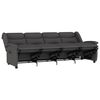 vidaXL Sillón de masaje reclinable 4 plazas microfibra gris oscuro