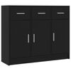 vidaXL Aparador de madera de ingenier&iacute;a negro 91x28x75 cm