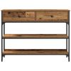 vidaXL Mesa Consola con caj&oacute;n Madera vieja 72.5 x 25 x 75 cm
