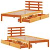 vidaXL Estructura cama con cajones madera maciza pino marrón 100x200cm