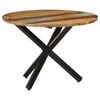 vidaXL Mesa de comedor madera maciza reciclada redonda 100x100x75 cm