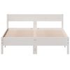 vidaXL Estructura de cama sin colch&oacute;n madera maciza blanca 120x190 cm