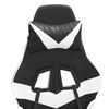 vidaXL Silla gaming cuero sintético negro y blanco