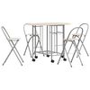 vidaXL Conjunto de comedor plegable 5 piezas MDF
