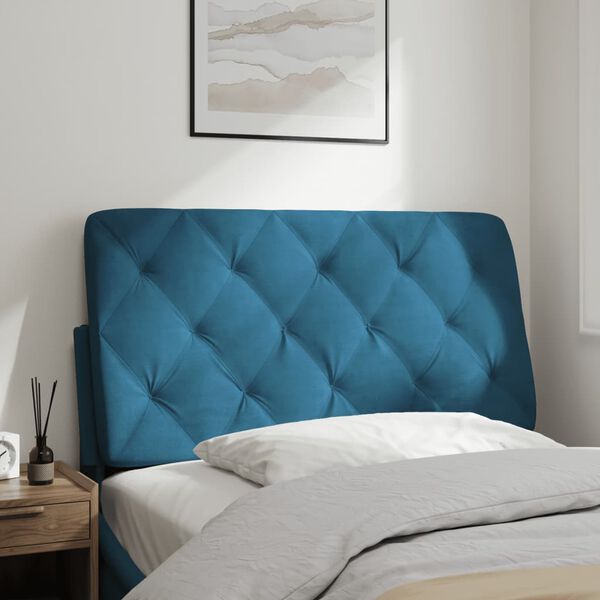 vidaXL Cabecero de cama acolchado terciopelo azul 100 cm
