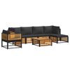 vidaXL Set de sof&aacute;s de jard&iacute;n con cojines 7 pzas madera maciza acacia