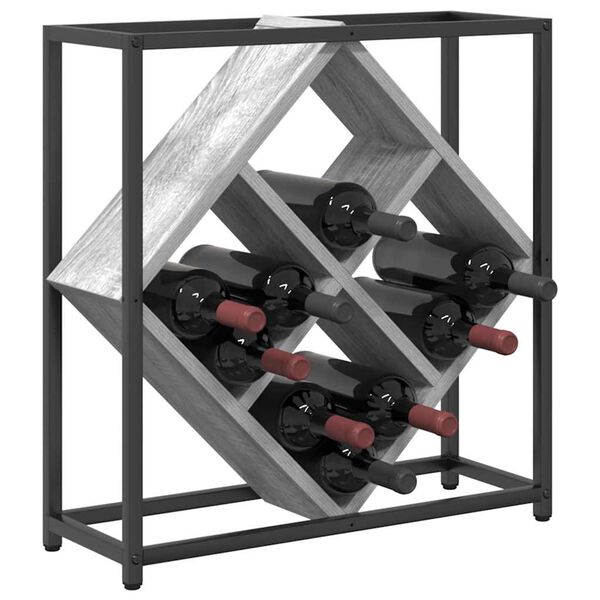 vidaXL Estante de Vino Gris Sonoma 51 x 18 x 52,5 cm