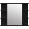 vidaXL Juego de muebles de ba&ntilde;o 3 pcs Negro 30 x 30 x 179,5 cm