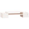 vidaXL Soporte de monitor madera maciza de pino blanco 70x27,5x15 cm