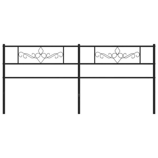 vidaXL Cabecero de metal negro 193 cm