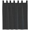 vidaXL Cortinas de gasa con trabillas 2 uds. negro