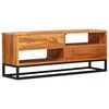vidaXL Mueble de TV Natural 110 x 30 x 44 cm Madera de Acacia S&oacute;lida