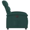 vidaXL Sill&oacute;n reclinable el&eacute;ctrico tela verde oscuro