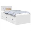 vidaXL Sof&aacute; cama con caj&oacute;n y Negro 75 x 190 cm Madera de ingenier&iacute;a