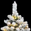vidaXL &Aacute;rbol de Navidad artificial con bisagras 150 LED y bolas 150 cm