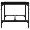 vidaXL Mesa de centro madera contrachapada negra 50x50x35 cm