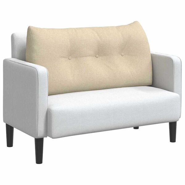 vidaXL Coj&iacute;n de Espalda Crema 100 x 24 x 50 cm tela