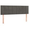 vidaXL Cabeceros terciopelo gris oscuro 144x5x78/88 cm