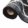 vidaXL Alfombra lavable antideslizante negro y blanco 160x230 cm