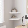 vidaXL Estante flotante de pared 2 uds MDF blanco brillo 35x35x3,8 cm