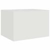 vidaXL Mesa de centro acero blanco 67x50x44 cm