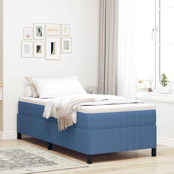 vidaXL Estructura de cama Azul 80 x 200 cm Telas de pana