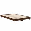 vidaXL Estructura de cama sin colchón madera roble ahumado 120x190 cm