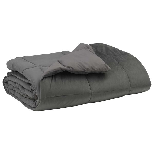 vidaXL Edred&oacute;n de Verano Acolchado Gris Claro 200 x 200 cm Microfibra