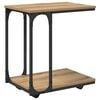 vidaXL Mesa lateral Roble artisan 50 x 35 x 55.5 cm