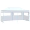 vidaXL Carpa plegable profesional con 4 paredes acero blanco 3x6 m