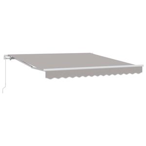 vidaXL Toldo Manual Gris Claro 300 x 250 x 165 cm Poli&eacute;ster