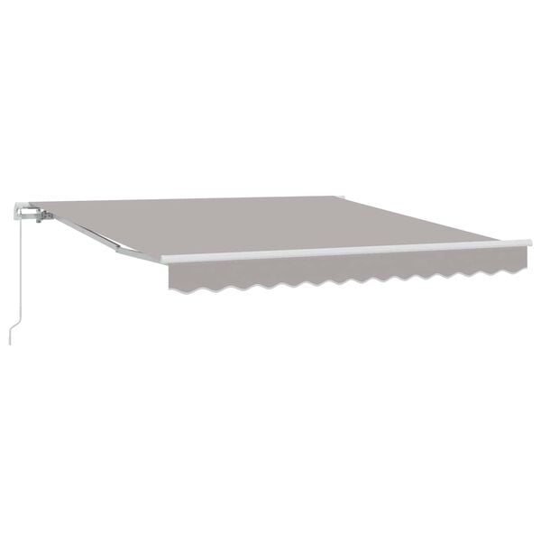 vidaXL Toldo Manual Gris Claro 300 x 250 x 165 cm Poli&eacute;ster