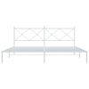 vidaXL Estructura cama sin colchón con cabecero metal blanco 200x200cm
