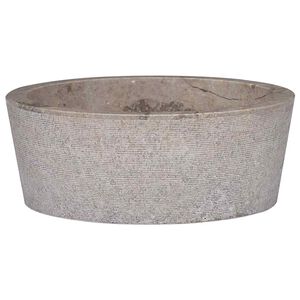vidaXL Lavabo gris m&aacute;rmol &Oslash;40x15 cm