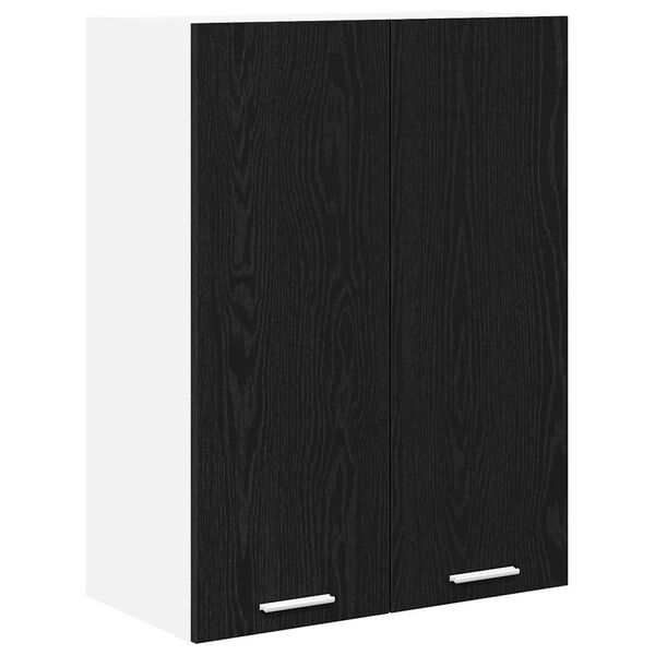 vidaXL Mueble colgante con almacenamiento Roble Negro 60 x 31 x 80 cm