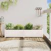 vidaXL Jardinera de madera maciza de pino blanca 150x31x31 cm