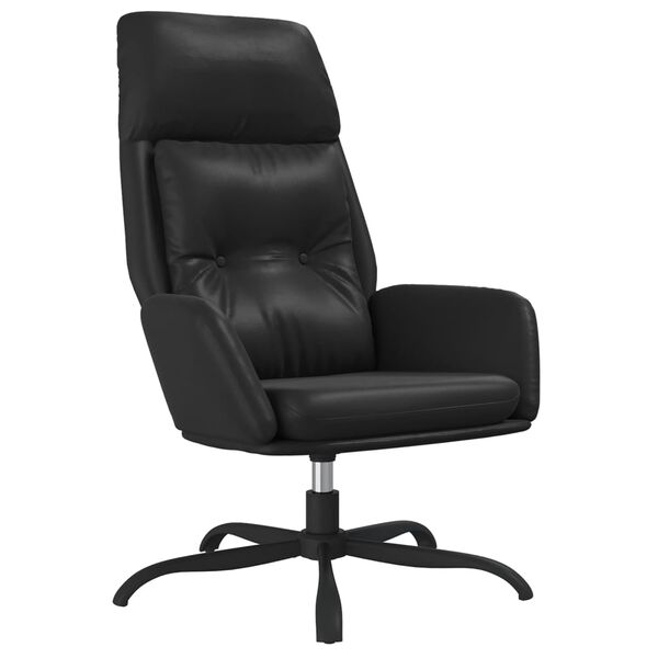 vidaXL Sill&oacute;n de relax de cuero sint&eacute;tico negro