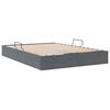 vidaXL Cama con almacenamiento Gris oscuro 135 x 190 cm Terciopelo