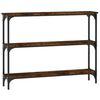 vidaXL Mesa consola madera de ingenier&iacute;a roble ahumado 100x22,5x75 cm