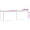 vidaXL Muebles para TV de pared 2 uds madera envejecida 100x30x30 cm