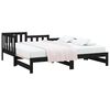vidaXL Sof&aacute; cama extra&iacute;ble sin colch&oacute;n negro 2x(90x200) cm