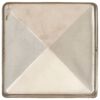 vidaXL Tapas piramidales postes valla 6 uds acero inoxidable 81x81 mm