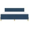 vidaXL Cama Box Spring LED con colch&oacute;n con LED Azul 180 x 200 cm tela