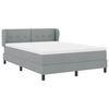 vidaXL Cama tipo Box Spring con colch&oacute;n Gris claro 160 x 200 cm tela