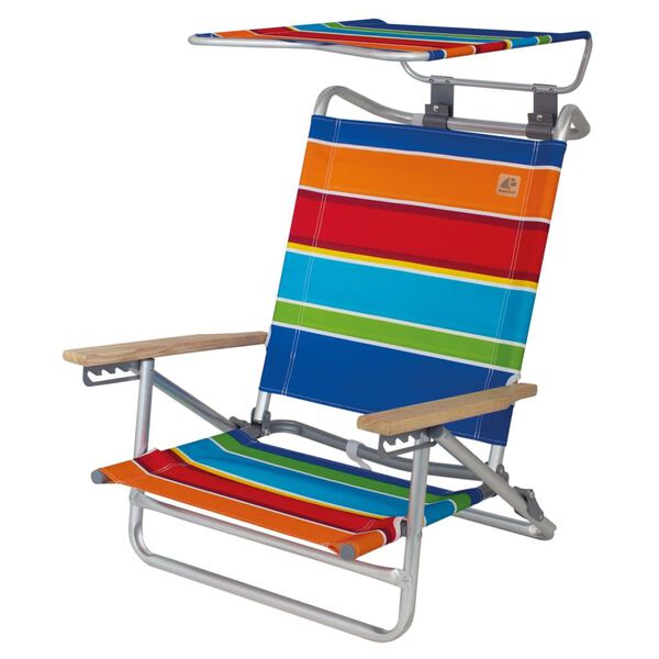 Eurotrail Silla de playa 2 en 1 Mediterranee rayas de colores