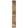 vidaXL Librer&iacute;a de 5 niveles madera roble artesanal 80,5x23,5x162,5 cm