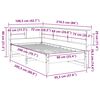 vidaXL Cama con estanter&iacute;a sin colch&oacute;n madera maciza blanco 90x200 cm