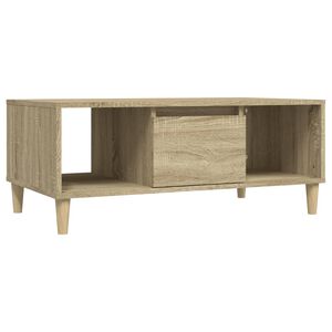 vidaXL Mesa de centro madera contrachapada roble Sonoma 90x50x36,5 cm