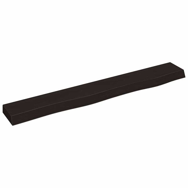 vidaXL Estante de pared madera roble tratada marr&oacute;n oscuro 80x10x4 cm